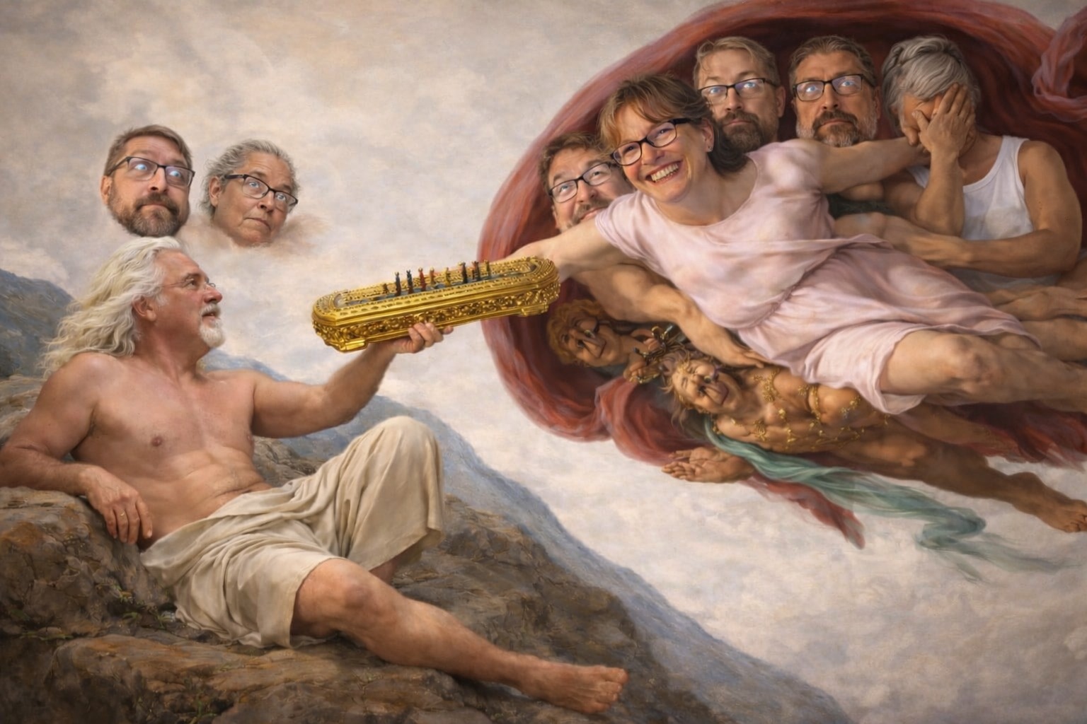 An alternative attribution of the same composition, with the subject's attitude markedly altered.